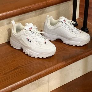 White Fila women’s running shoes